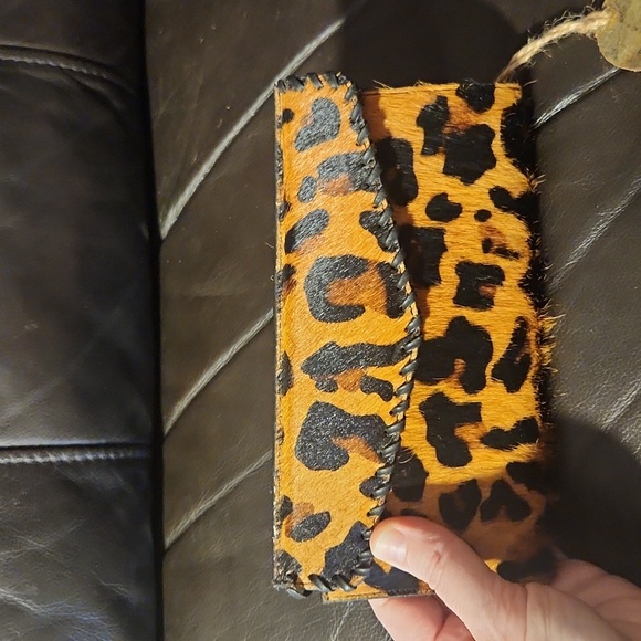 NWT Myra Bag calf hair leopard print wallet - Picture 2 of 3